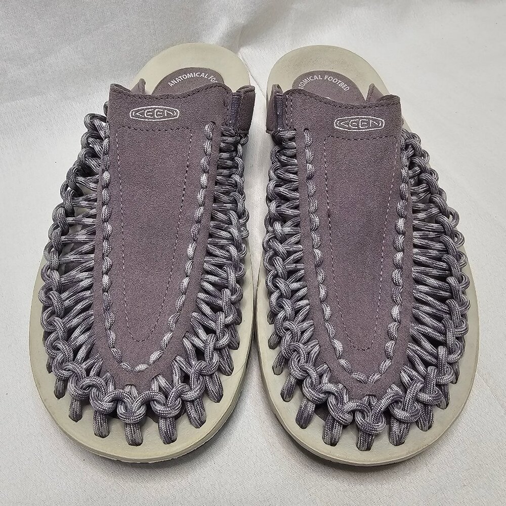 Keen Uneek Shoes Mules Slides Purple Suede Comfort Slip On 1017232 Women's 9W - Picture 2 of 10